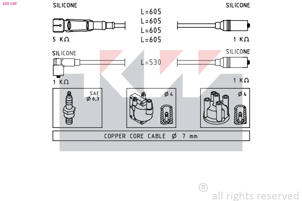 Ignition Cable Kit (360 549)