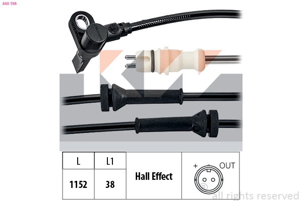 Sensor, wheel speed (460 198)