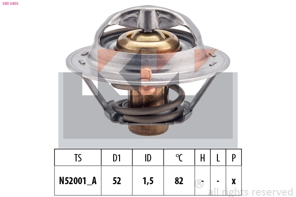 Thermostat, coolant (580 340S)