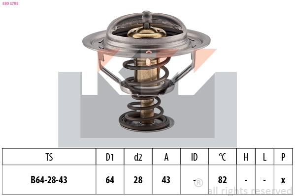 Thermostat, coolant (580 379S)