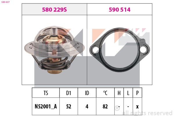 Thermostat, coolant (580 437)