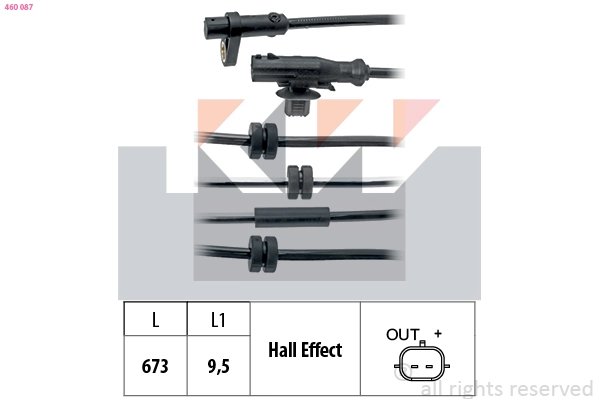 Sensor, wheel speed (460 087)
