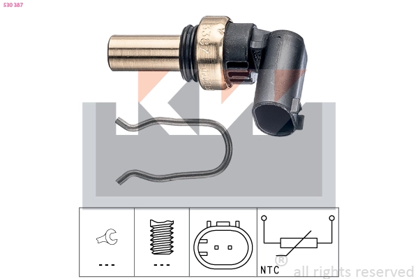 Sensor, coolant temperature (530 387)