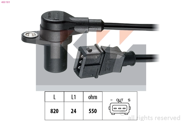 Sensor, crankshaft pulse (453 151)