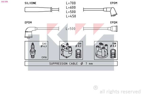 Ignition Cable Kit (360 398)
