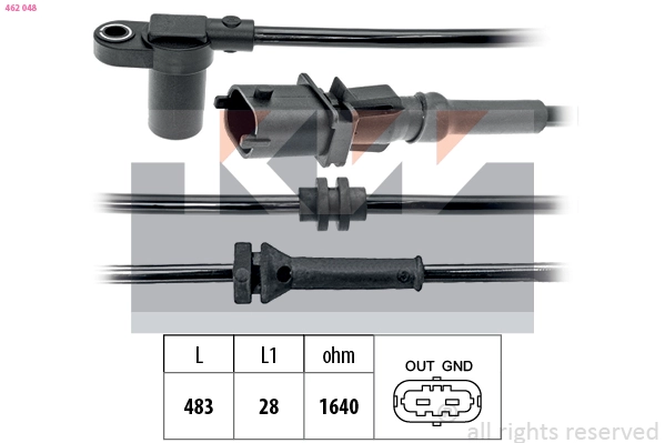Sensor, wheel speed (462 048)