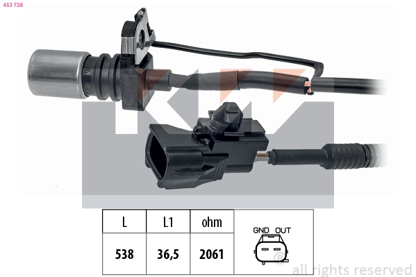 Sensor, crankshaft pulse (453 728)