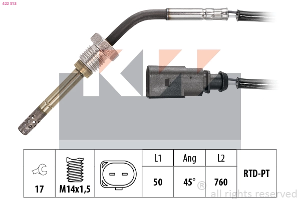 Sensor, exhaust gas temperature (422 313)