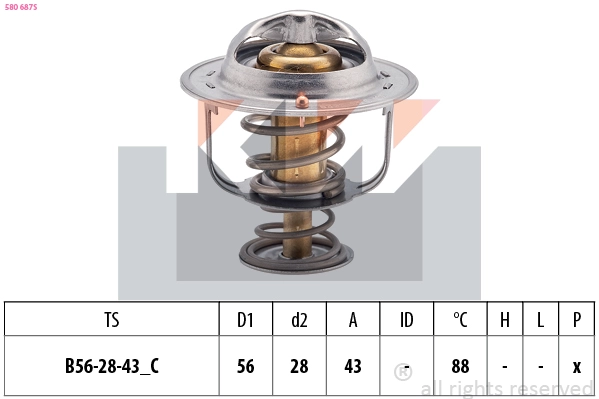 Thermostat, coolant (580 687S)
