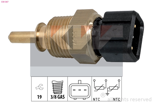 Sensor, coolant temperature (530 367)