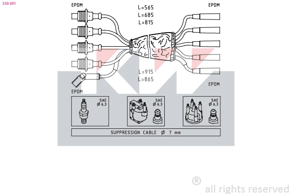 Ignition Cable Kit (359 491)