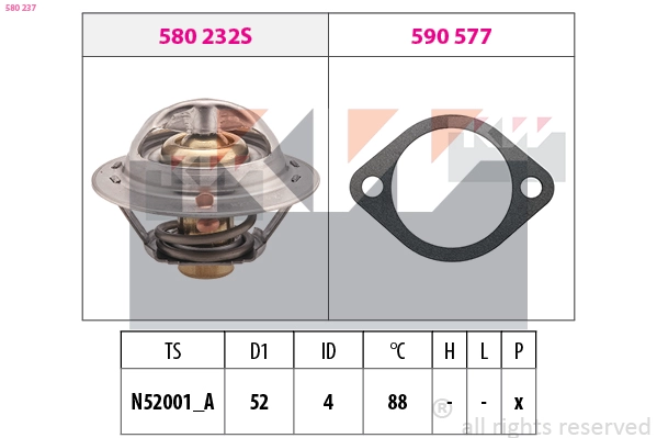Thermostat, coolant (580 237)