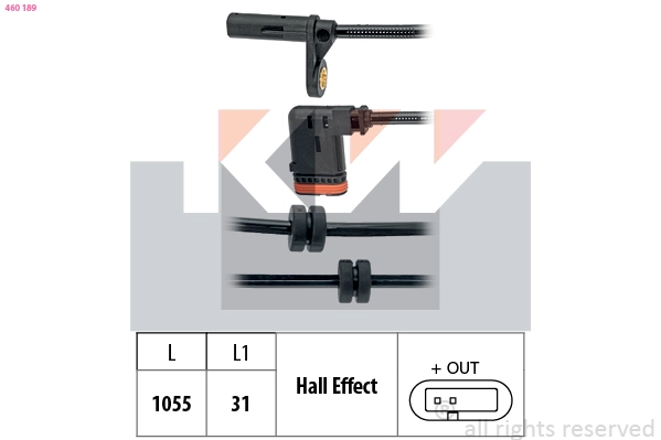 Sensor, wheel speed (460 189)