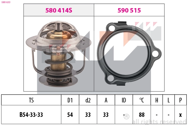 Thermostat, coolant (580 633)