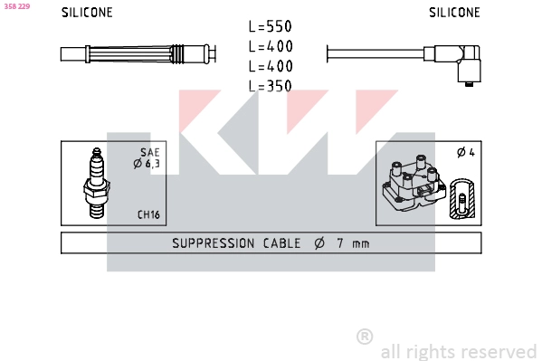 Ignition Cable Kit (358 229)