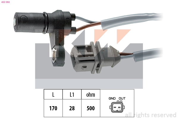 RPM Sensor, automatic transmission (453 392)