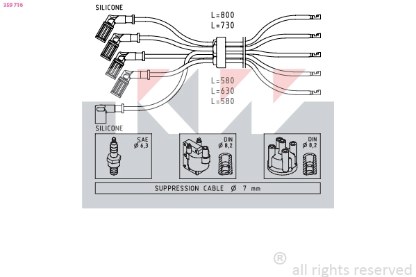 Ignition Cable Kit (359 716)