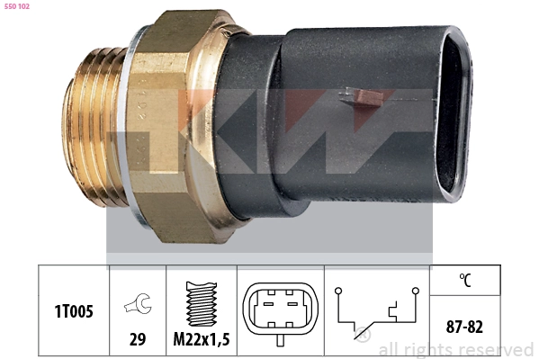 Temperature Switch, radiator fan (550 102)