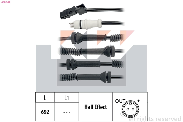 Sensor, wheel speed (460 149)