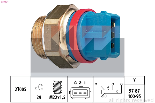 Temperature Switch, radiator fan (550 631)