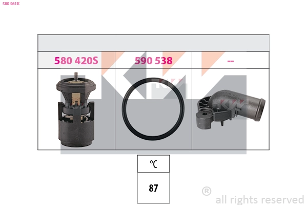 Thermostat, coolant (580 561K)