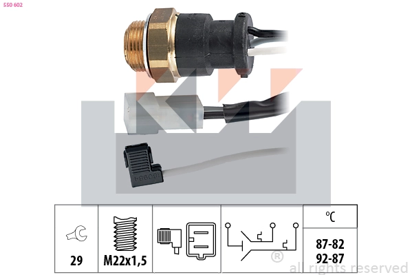 Temperature Switch, radiator fan (550 602)