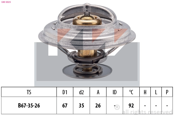 Thermostat, coolant (580 302S)