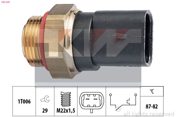 Temperature Switch, radiator fan (550 230)