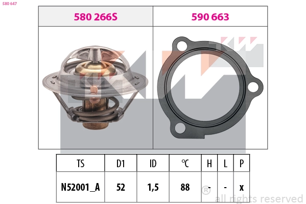 Thermostat, coolant (580 647)
