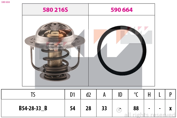 Thermostat, coolant (580 658)