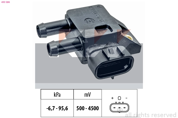 Sensor, exhaust pressure (493 386)