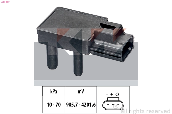 Sensor, exhaust pressure (493 277)