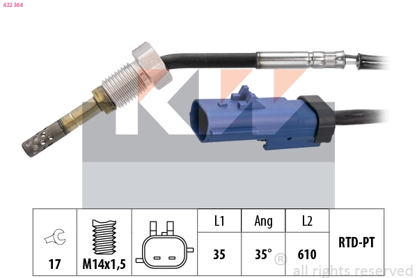 Sensor, exhaust gas temperature (422 364)