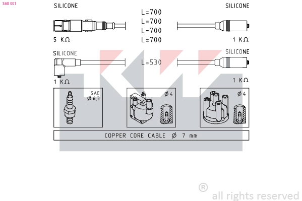Ignition Cable Kit (360 551)