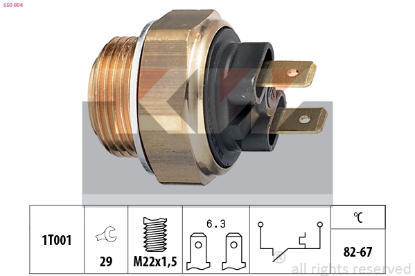 Temperature Switch, radiator fan (550 004)