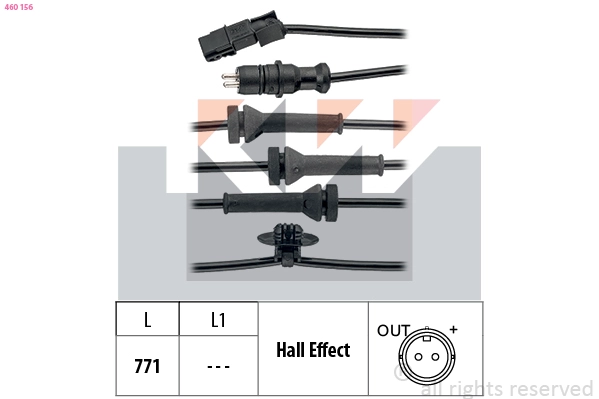 Sensor, wheel speed (460 156)