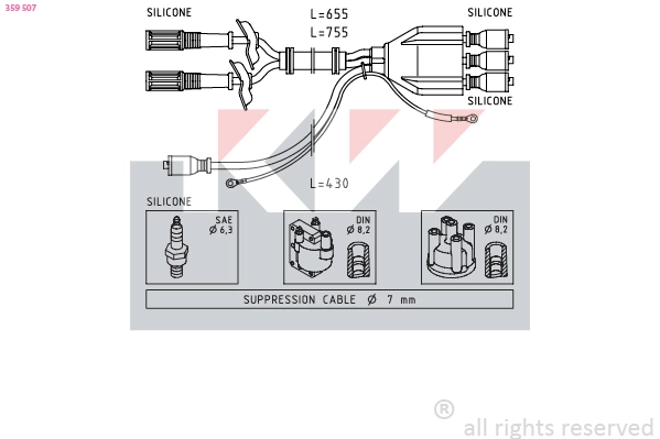 Ignition Cable Kit (359 507)
