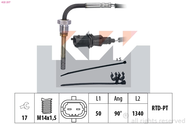 Sensor, exhaust gas temperature (422 237)