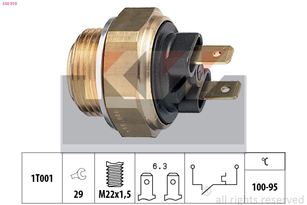 Temperature Switch, radiator fan (550 019)