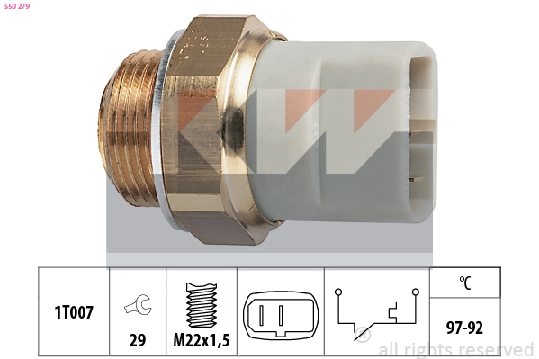 Temperature Switch, radiator fan (550 279)