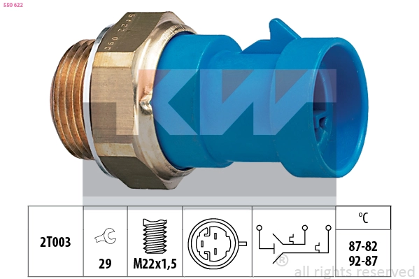 Temperature Switch, radiator fan (550 622)