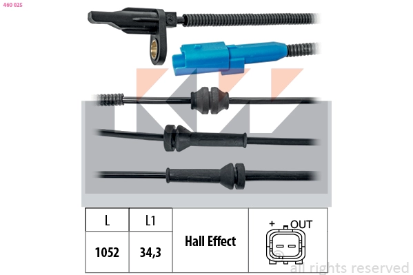 Sensor, wheel speed (460 025)