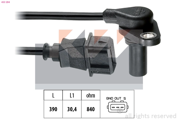 RPM Sensor, automatic transmission (453 204)
