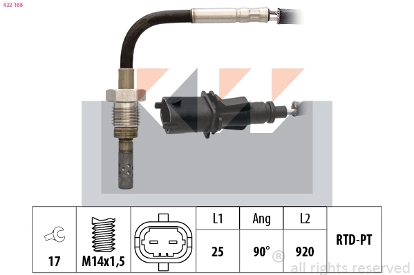 Sensor, exhaust gas temperature (422 168)