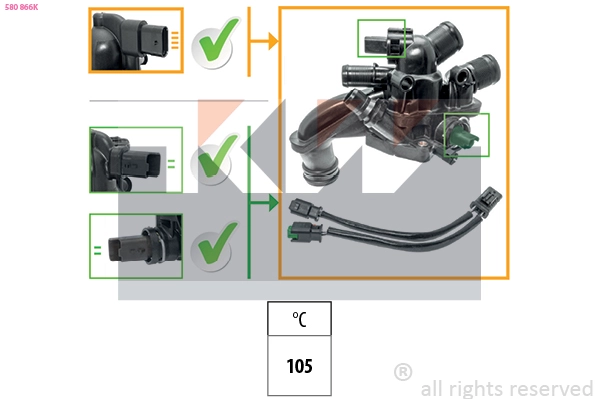 Thermostat, coolant (580 866K)