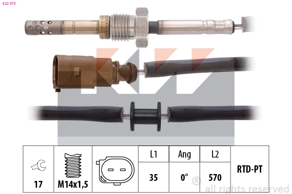 Sensor, exhaust gas temperature (422 075)