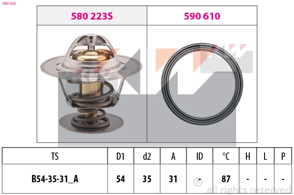 Thermostat, coolant (580 435)