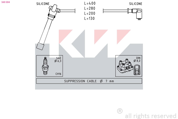 Ignition Cable Kit (360 504)