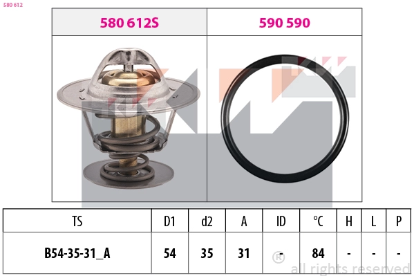 Thermostat, coolant (580 612)