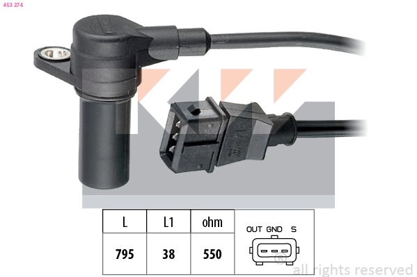 Sensor, crankshaft pulse (453 274)